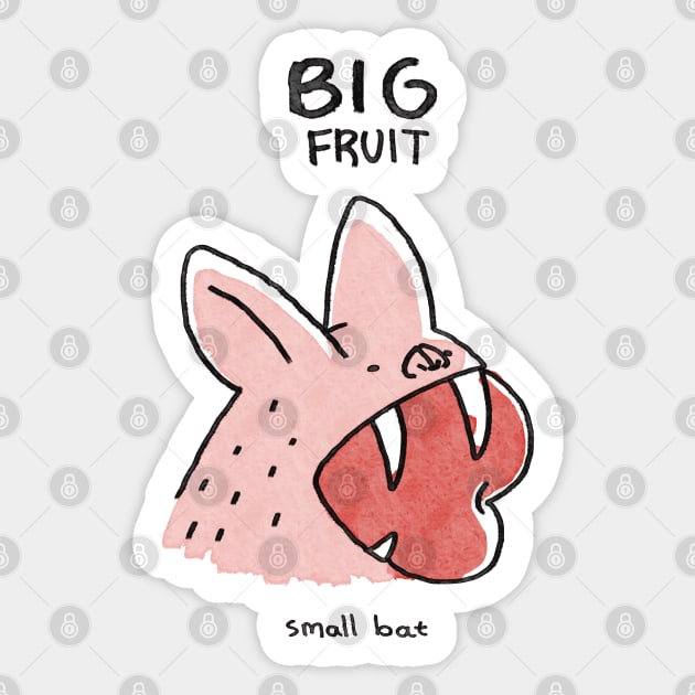 Big Fruit Small bat Sticker by KO-of-the-self